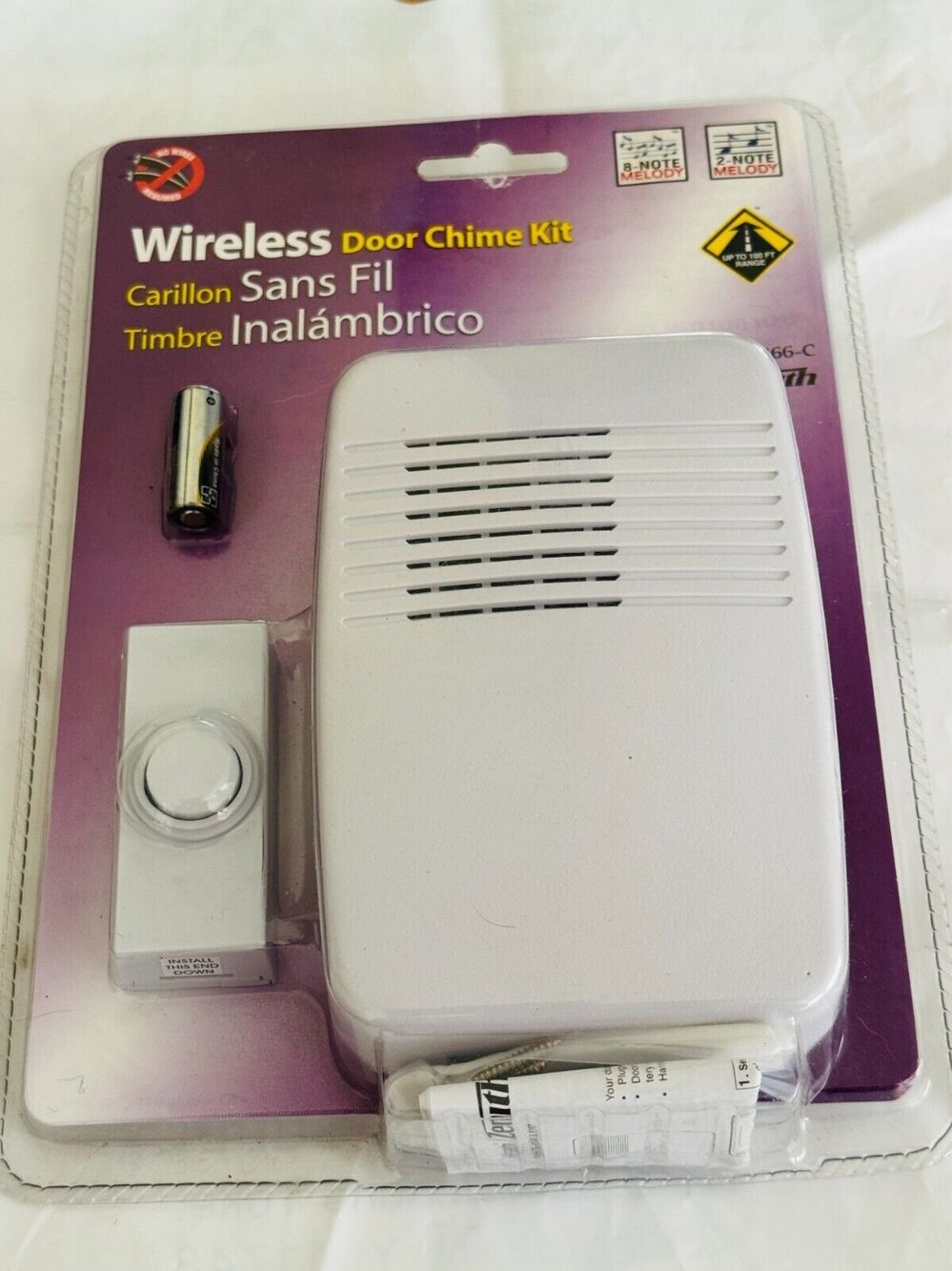 Heath-Zenith Wireless Door Chime  Model SL-6166-C New Factory Sealed Package